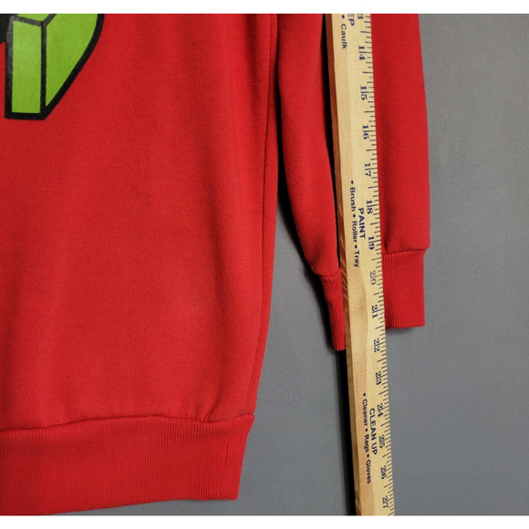 Looney Tunes Marvin The Martian Sweatshirt Size Small Red Soft Pullover WB - Picture 7 of 12